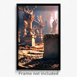 Pixel Art Poster - Dry Ossuary (8 Bit Psychedelic Trippy Weird Video Game Print)