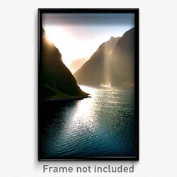 Pixel Art Poster - Humble Fjord (8 Bit Psychedelic Trippy Video Game Print)
