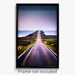 Pixel Art Poster - Wiggly Causeway (8 Bit Psychedelic Trippy Video Game Print)