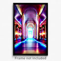 Pixel Art Poster - Velvety Walkway (8 Bit Psychedelic Trippy Video Game Print)