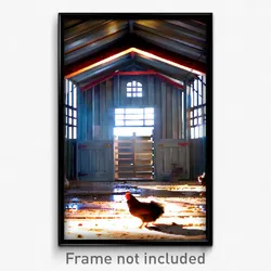 Pixel Art Poster - Bleak Coop (8 Bit Psychedelic Trippy Weird Video Game Print)