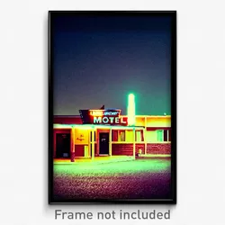 Pixel Art Poster - Unknown Motel (8 Bit Psychedelic Trippy Video Game Print)