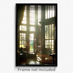 Pixel Art Poster - Polished Manor (8 Bit Psychedelic Trippy Video Game Print)