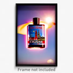 Pixel Art Poster - Flying Cologne (8 Bit Psychedelic Trippy Video Game Print)
