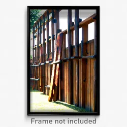 Pixel Art Poster - Wooden Stocks (8 Bit Psychedelic Trippy Video Game Print)