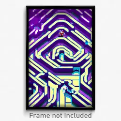 Pixel Art Poster - Imaginative Maze (8 Bit Psychedelic Trippy Video Game Print)