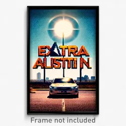 Pixel Art Poster - Extra Small Austin (8 Bit Psychedelic Video Game Print)