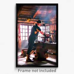 Pixel Art Poster - Unusual Smithy (8 Bit Psychedelic Trippy Video Game Print)