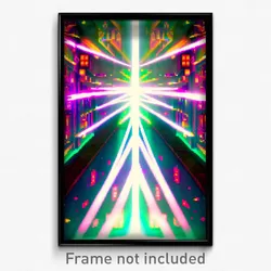 Pixel Art Poster - Kaleidoscopic Sanctuary (8 Bit Psychedelic Video Game Print)