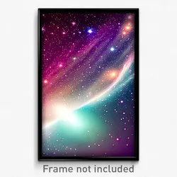 Pixel Art Poster - All Over The Place Galaxy (8 Bit Video Game Print)
