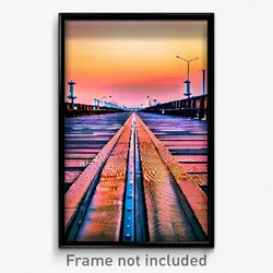 Pixel Art Poster - Enormous Boardwalk (8 Bit Psychedelic Video Game Print)
