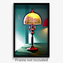Pixel Art Poster - Warlike Lamp (8 Bit Psychedelic Trippy Video Game Print)