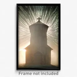Pixel Art Poster - Villainous Granary (8 Bit Psychedelic Video Game Print)