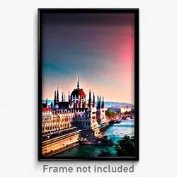 Pixel Art Poster - Deadly Budapest (8 Bit Psychedelic Trippy Video Game Print)