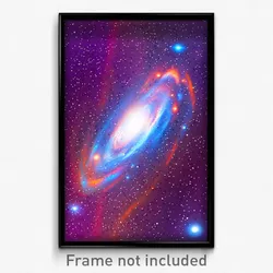 Pixel Art Poster - Worldly Galaxy (8 Bit Psychedelic Trippy Video Game Print)