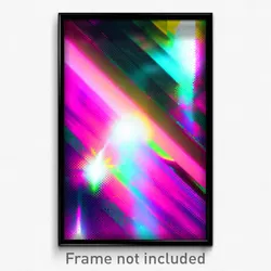 Pixel Art Poster - Glitch Art Wild (8 Bit Psychedelic Trippy Video Game Print)