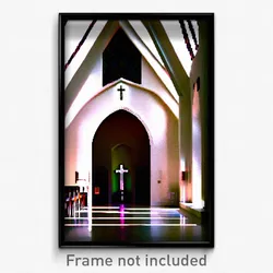 Pixel Art Poster - Meager Chapel (8 Bit Psychedelic Trippy Video Game Print)