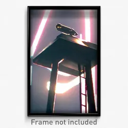 Pixel Art Poster - Sharp Pulpit (8 Bit Psychedelic Trippy Video Game Print)