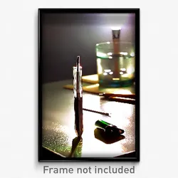 Pixel Art Poster - Glass Pen (8 Bit Psychedelic Trippy Weird Video Game Print)
