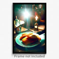 Pixel Art Poster - Measly Schnitzel (8 Bit Psychedelic Trippy Video Game Print)