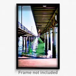 Pixel Art Poster - Ample Pier (8 Bit Psychedelic Trippy Weird Video Game Print)