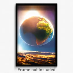 Pixel Art Poster - Acclaimed Earth (8 Bit Psychedelic Trippy Video Game Print)