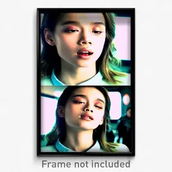 Pixel Art Poster - Stimulating Face (8 Bit Psychedelic Trippy Video Game Print)