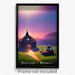 Pixel Art Poster - Grandiose Barrow (8 Bit Psychedelic Trippy Video Game Print)