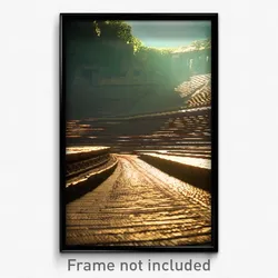 Pixel Art Poster - Ancient Track (8 Bit Psychedelic Trippy Video Game Print)