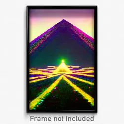 Pixel Art Poster - Kaleidoscopic Mound (8 Bit Psychedelic Video Game Print)