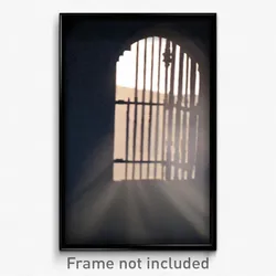Pixel Art Poster - Shadowy Gate (8 Bit Psychedelic Trippy Video Game Print)