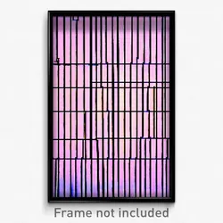 Pixel Art Poster - Wire Frame Downs (8 Bit Psychedelic Trippy Video Game Print)