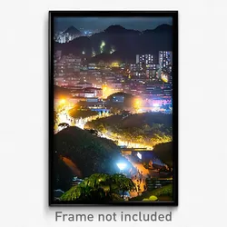 Pixel Art Poster - Dreary Brazilian City (8 Bit Psychedelic Video Game Print)