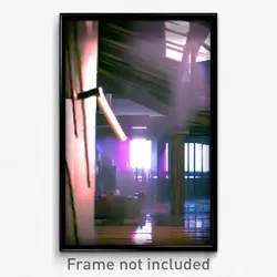 Pixel Art Poster - Distorted Loft (8 Bit Psychedelic Trippy Video Game Print)