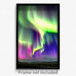 Pixel Art Poster - Tremendous Aurora (8 Bit Psychedelic Trippy Video Game Print)