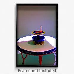 Pixel Art Poster - Unique Table (8 Bit Psychedelic Trippy Video Game Print)