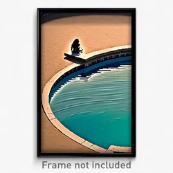 Pixel Art Poster - Graceful Pool (8 Bit Psychedelic Trippy Video Game Print)