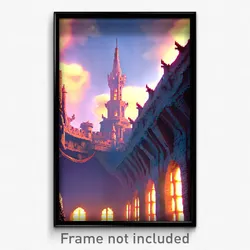 Pixel Art Poster - Fantastic Keep (8 Bit Psychedelic Trippy Video Game Print)