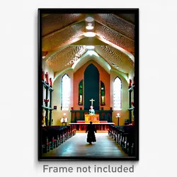 Pixel Art Poster - Interesting Parish (8 Bit Psychedelic Video Game Print)