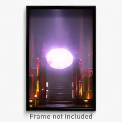 Pixel Art Poster - Nocturnal Antechamber (8 Bit Psychedelic Video Game Print)