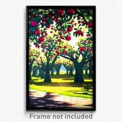 Pixel Art Poster - Cute Orchard (8 Bit Psychedelic Trippy Video Game Print)