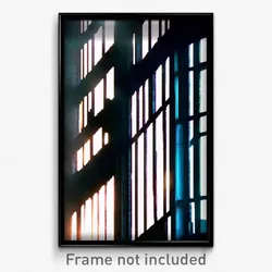 Pixel Art Poster - Steel Window (8 Bit Psychedelic Trippy Video Game Print)