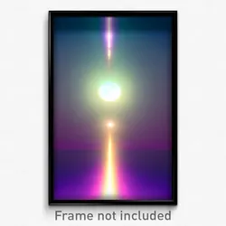 Pixel Art Poster - Flashy Moon (8 Bit Psychedelic Trippy Weird Video Game Print)