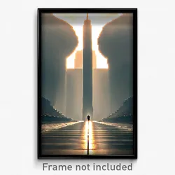 Pixel Art Poster - Monumental Mind Journey (8 Bit Psychedelic Video Game Print)
