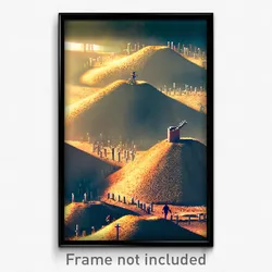 Pixel Art Poster - Adorable Earthworks (8 Bit Psychedelic Video Game Print)