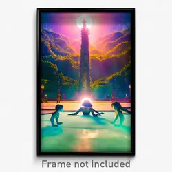 Pixel Art Poster - Deadly Commune (8 Bit Psychedelic Trippy Video Game Print)