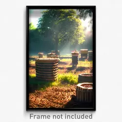 Pixel Art Poster - Humble Apiary (8 Bit Psychedelic Trippy Video Game Print)