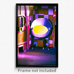 Pixel Art Poster - Round Ghetto (8 Bit Psychedelic Trippy Video Game Print)