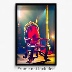 Pixel Art Poster - Exotic Chair (8 Bit Psychedelic Trippy Video Game Print)