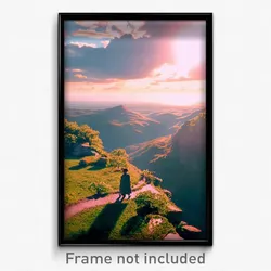 Pixel Art Poster - Immaculate View (8 Bit Psychedelic Trippy Video Game Print)